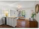 Bright entryway boasts custom storage, hardwood floors, and natural light at 202 Oak Tree Dr, Chapel Hill, NC 27517