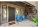 Inviting front porch with seating, and bicycle racks for outdoor enthusiasts at 202 Oak Tree Dr, Chapel Hill, NC 27517