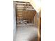 Unfinished attic space with exposed beams and HVAC at 2112 Coy St, Burlington, NC 27215