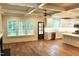 Modern kitchen features white cabinets, stainless appliances, and a center island at 2112 Coy St, Burlington, NC 27215