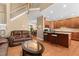 Open floor plan featuring a living room and kitchen with bar top seating at 2503 Saint Pauls Sq, Raleigh, NC 27614