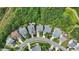 Aerial view of a well-maintained residential neighborhood with lush green trees and manicured lawns at 2721 Cameron Pond Dr, Cary, NC 27519