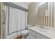 Cozy bathroom has shower/tub combo and white vanity at 2821 Edridge Ct, Raleigh, NC 27612