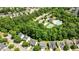 Scenic aerial view showcases the community pool, tennis courts, and surrounding lush greenery at 303 Middleham Dr, Rolesville, NC 27571
