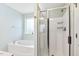 Bathroom with separate shower and tub at 307 W Copenhaver Dr, Clayton, NC 27527