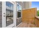Outdoor patio with a privacy wall at 3101 Brellon Ln, Durham, NC 27703