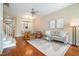 Open-concept living area connecting the living room and dining area, offering a versatile and comfortable space for modern living at 33 Grapevine Trl, Durham, NC 27707