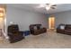 Comfortable living room with plush seating, ample space, and neutral decor at 333 Bald Head Island Dr, Garner, NC 27529