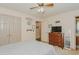 Bedroom with queen bed, dresser, and closet at 403 Rolling Rd, Haw River, NC 27258