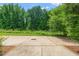 Concrete patio with view of a grassy yard and lush green trees at 404 S Camellia St, Chapel Hill, NC 27516