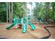 Community playground with colorful slides and play equipment, surrounded by trees at 5609 Barham Ct, Raleigh, NC 27613