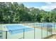 Community tennis courts with green and blue surfaces at 5609 Barham Ct, Raleigh, NC 27613