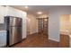 Kitchen with stainless steel refrigerator at 6 1St St, Franklinton, NC 27525