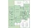 Detailed floor plan showing layout of the main level, including the kitchen, bedrooms, and garage at 6648 Mafolie Ct, Raleigh, NC 27613