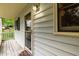 Close-up of the front door and porch, showing exterior details at 6685 English Ivy Ln, Raleigh, NC 27615