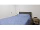 Bedroom featuring a bed, nightstand, and a door at 1014 E Club Blvd, Durham, NC 27704