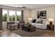 Bright living room featuring a large window, plush seating, and stylish accents at 1038 Zelkova Ln, Chapel Hill, NC 27517