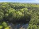Stunning aerial view of lush, green trees and a serene pond on the property at 13 Crosswinds Estates Dr, Pittsboro, NC 27312