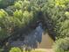 Serene pond surrounded by trees and greenery offers a peaceful and tranquil atmosphere at 13 Crosswinds Estates Dr, Pittsboro, NC 27312
