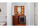 Stylish home bar with custom shelving, wine storage, and elegant lighting at 1427 Van Page Blvd, Raleigh, NC 27607
