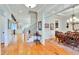 Inviting foyer with hardwood floors and elegant staircase at 1927 Napoli Dr, Apex, NC 27502