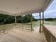 Back porch with views of the backyard area at 202 Tuskeegee Dr, Smithfield, NC 27577