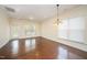 Bright living room featuring gleaming hardwood floors, neutral paint and recessed lighting at 219 Rosedale Creek Dr, Durham, NC 27703
