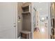 Welcoming mudroom area featuring a built-in bench and storage, leading into a bright, open-concept home at 2212 Plowridge Rd, Fuquay Varina, NC 27526