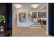 Elegant home foyer featuring modern decor and a staircase with metal railings at 223 Lindo Johnson Rd, Pittsboro, NC 27312