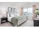 Bright bedroom with a large window, neutral carpet, and stylish decor at 228 Moyer Dr, Graham, NC 27253