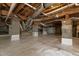 Crawl space featuring moisture barrier, concrete block piers, and duct work at 237 Jason Way, Youngsville, NC 27596