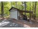 Storage shed with room to park equipment under a covered area, as well as, store wood for the winter at 237 Jason Way, Youngsville, NC 27596