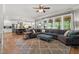 Open floor plan seamlessly integrates the living room and kitchen areas, ideal for entertaining at 2912 Turning Brook Ln, Raleigh, NC 27616
