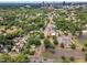 Aerial view showcasing homes, buildings and the city skyline surrounded by green trees at 304 S Tarboro St, Raleigh, NC 27610