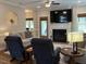 Comfortable living room with fireplace and plush seating at 4001 Newby Rd, Rocky Mount, NC 27804