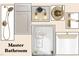 A Primary bathroom featuring bronze shower fixtures, a cabinet, vanity lighting, a faucet, and a rain shower head at 4248 Jacks Creek Trl, Burlington, NC 27215