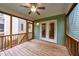 Relaxing screened porch with wood flooring and views of the outdoors at 436 Edgepine Dr, Holly Springs, NC 27540