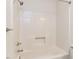 Bright, clean bathtub and shower combo with basic fixtures and a functional design, ready for relaxation at 4646 Fawnbrook Cir, Raleigh, NC 27612