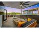 Relaxing rooftop deck with a fire pit, comfortable seating, and scenic views at 610 Velma Hopkins Ln, Raleigh, NC 27603
