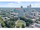 Panoramic aerial view of cityscape featuring lush parks and tall buildings at 618 N Boylan Ave # 810, Raleigh, NC 27603