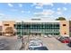 View of the modern library building featuring glass windows and a parking lot at 618 N Boylan Ave # 810, Raleigh, NC 27603