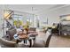 Bright living area features a dining table, comfortable seating, and natural light from large windows at 618 N Boylan Ave # 810, Raleigh, NC 27603