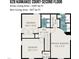 Second floor floorplan includes three bedrooms, with the primary bedroom featuring a walk-in closet and ensuite bathroom at 628 Kankakee Ct, Knightdale, NC 27545