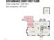 First floor floorplan featuring a deck, screened porch, and well-defined spaces for kitchen, living, and dining areas at 628 Kankakee Ct, Knightdale, NC 27545