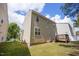 Backyard features wood deck, vinyl siding and a mature lawn with room for outdoor activities at , Knightdale, NC 27545