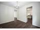 Bright dining room featuring hardwood floors and a modern chandelier at , Knightdale, NC 27545