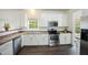 Kitchen featuring stainless steel appliances, white cabinets, and modern countertops at , Knightdale, NC 27545