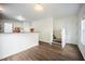 Open-concept living space connects to the kitchen and staircase at , Knightdale, NC 27545