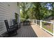 Spacious deck ideal for outdoor dining and relaxation, overlooking a beautiful backyard at 7517 Chippenham Ct, Raleigh, NC 27613