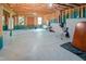 Spacious unfinished basement featuring exposed beams, concrete floor, and workout area at 82 Idlewood Ln, Clayton, NC 27527